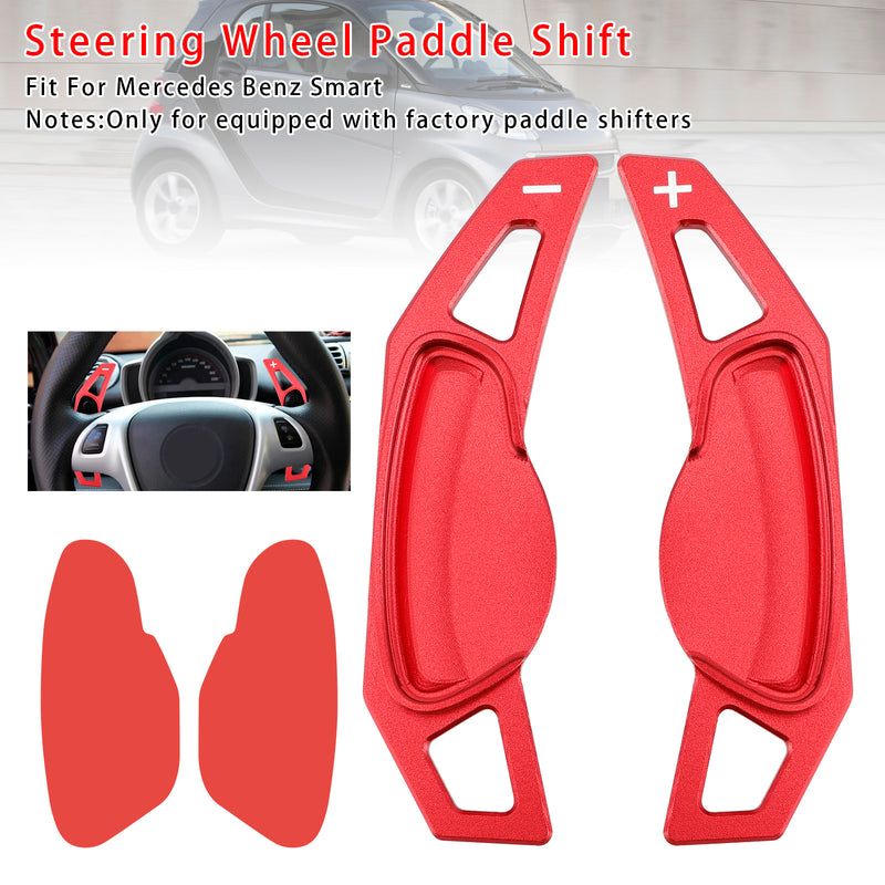 Steering Wheel Paddle Shifter Extension For Smart Aluminium Red