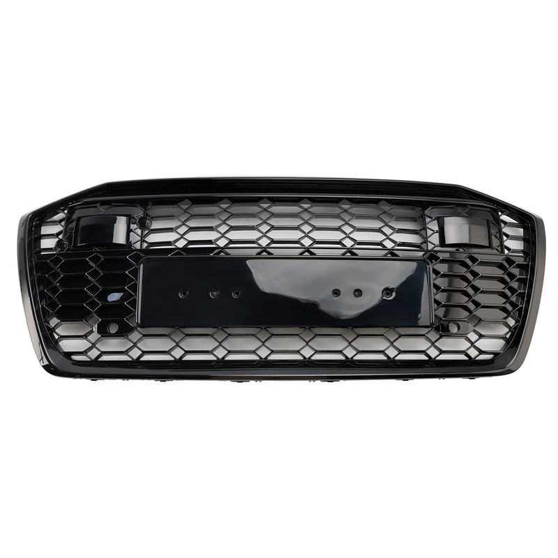 RS6 Style Honeycomb Mesh Front Grill Grille Fit Audi A6 S6 2019-2023 W/ACC