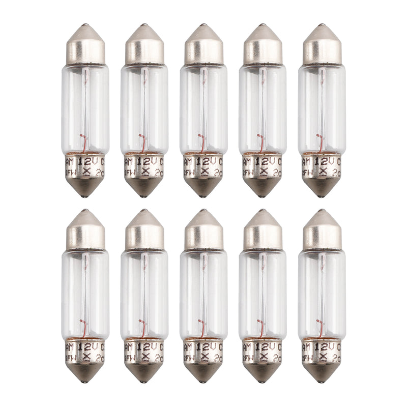 10PCS Car Light Tubular Lamp bulb C5W SV8.5 36MM 6418 12V 5W For OSRAM