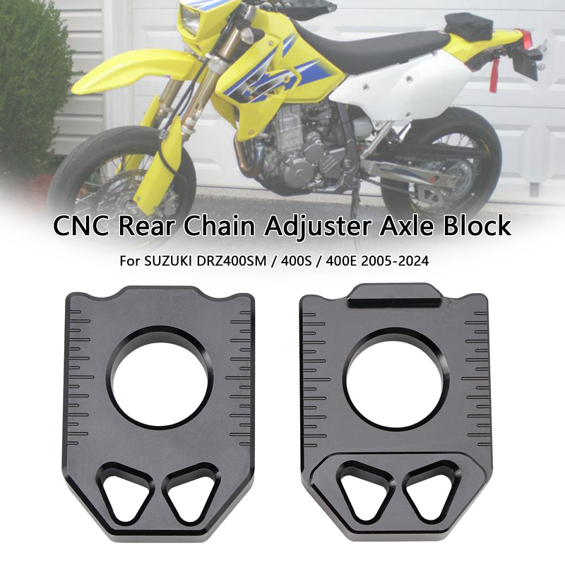 CNC Rear Chain Adjuster Axle Block For SUZUKI DRZ400SM 400S 400E 2005-2024