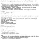 Rear Air Conditioning Outlet Center Armrest Air Vent For Golf 7 MK7 2013-2017