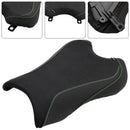Front Driver Seat Raider Cushion Fit Green For Kawasaki Zx-10R/Rr 2021-2023 Green