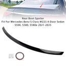 Gloss Black Rear Boot Spoiler For Mercedes-Benz S-Class W223 2021-2025