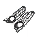 Front Bumper Honeycomb Fog Grille Cover For Audi A4 Allroad B8 2010-2015 Black