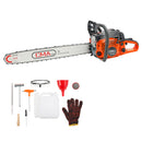 24" 68CC Gasoline Chainsaw Cutting Wood Gas Sawing Crankcase Chain Saw