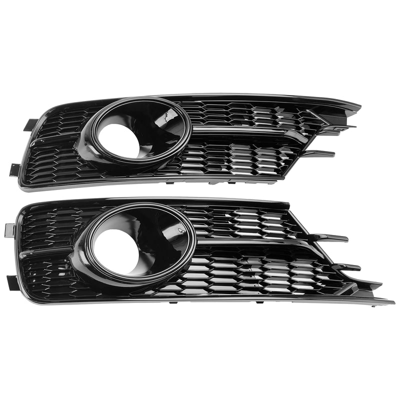 Pair Front Bumper Lower Light Cover Grille Fit AUDI A6 C7 2016-2018 W/ACC Hole