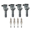 4x Ignition Coil+4x Spark Plug UF672  For Acura ILX 2.0L  Honda Civic HR-V 1.8L