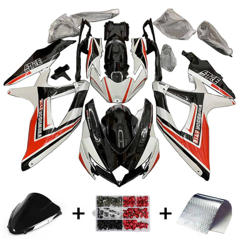 Amotopart Suzuki GSXR 600/750 2008-2010 K8 Fairing Kit Bodywork Plastic ABS