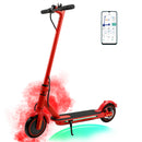 8.5" Electric Scooter for Adult Folding Electric Scooter with 350W Motor 21 MPH Max Speed 25 Miles Long-Range and Deck Lights Red