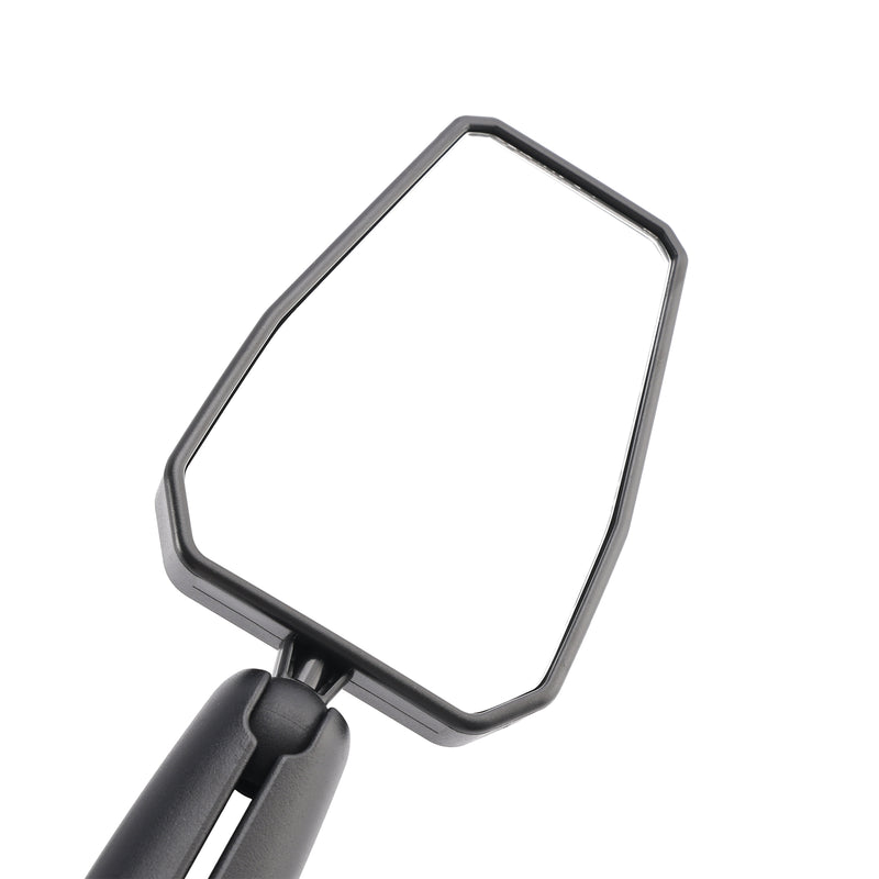 Black Folding Motorcycle Motorbike Mirrors Adventure Mirror Kit Universal Fit