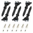 6 Ignition Coils Spark Plugs UF730 For Land Rover Discovery 2017-2020