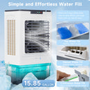 120°Oscillation Swamp Cooler with Remote Control 3 Wind Speeds for Outdoor Indoor Use 16 Gallon Evaporative Cooler 3000CFM Evaporative Air Cooler 24H Timer