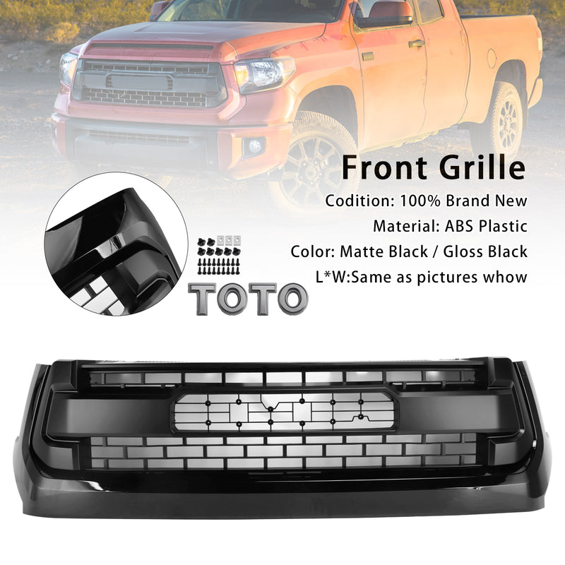 Black Honeycomb Front Grill Grille Fit Toyota Tundra 2014-2018 TRD PRO