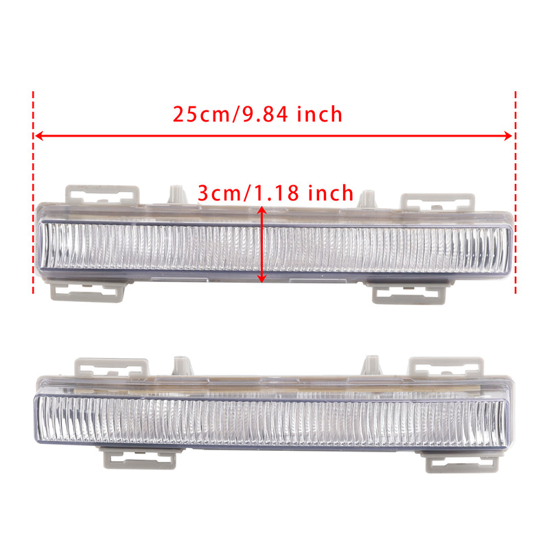 LH RH Pair Daytime Run Lamp Fog Light For Mercedes W166 ML/GL350/400/550 12-15