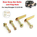 Rear Sway Bar Bolts and Flag Nuts For Jeep Wrangler TJ LJ 1997-2006