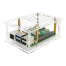 Raspberry Pi5 PCI-E Adapter Case  PCIe to M.2 Adapter Board Acrylic Box Radiator
