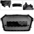 RS Style Honeycomb Bumper Grille Fit Audi A1 S1 8X Facelift 2016-2019 Black