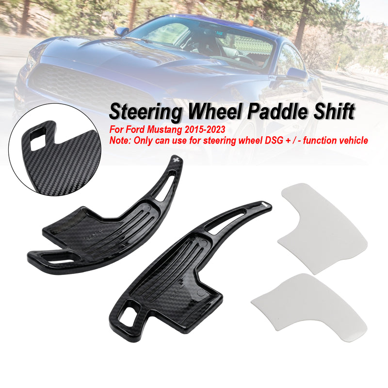 Carbon Style Paddle Shifter Trim Accessories fit Ford Mustang 2015-23 Black