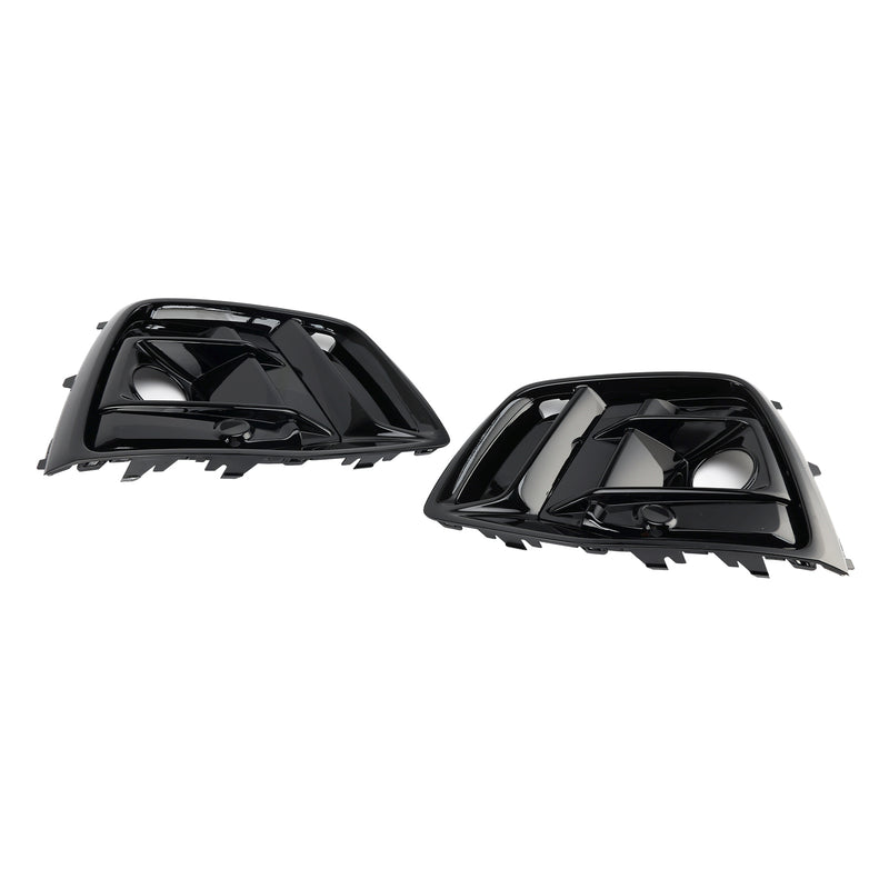 Black Front Fog Lamp Grille Grill Cover Fit Audi Q5 SQ5 S-Line 2021-2025