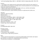 1990-1997 Mazda Miata MX5 Left Side Headlight Motor NA01-51-SBX NA0151SBX