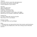 2PCS Fog Light Cover Grille Grill 8J0807682 Fit Audi TT MK2 2007-2010