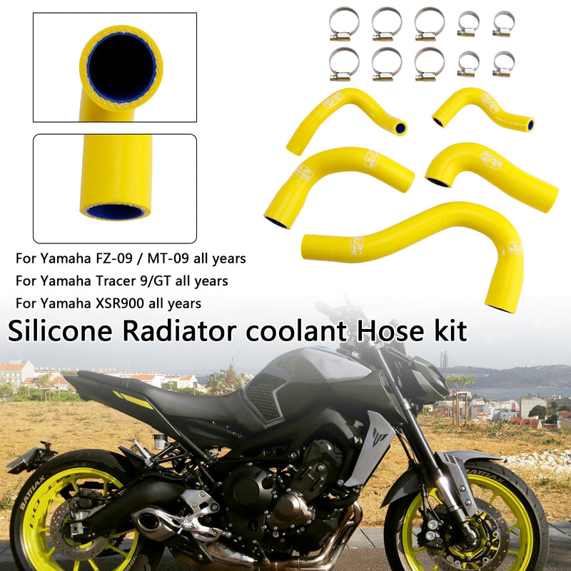 Silicone Radiator coolant Hose For Yamaha MT-09 XSR900 Tracer 9/GT all years