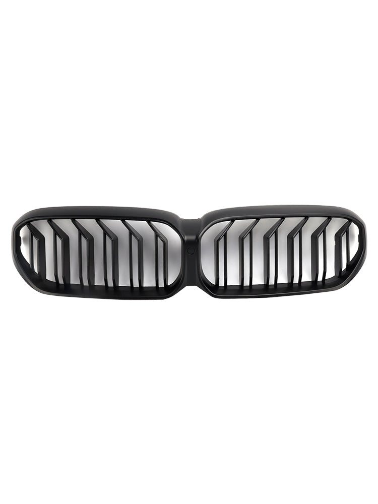 Matte Black Dual Slats Front Kidney Grille For BMW G30 G31 LCI 2021-2024