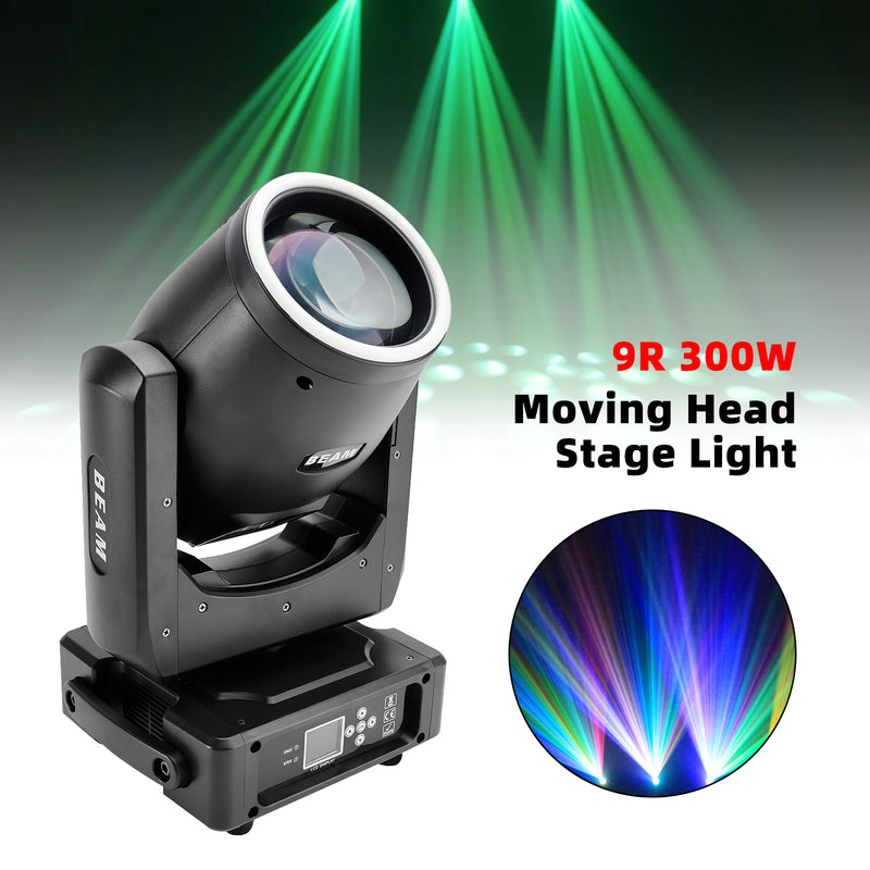 9R 300W Moving Head Stage Light LED RGBW Gobo Beam DMX DJ Disco Party Effect