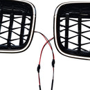 11.2009-02.2017 For BMW 5-Series F11 Touring Gloss Black Kidney Bumper Grill Grille 51137200727 51137200728