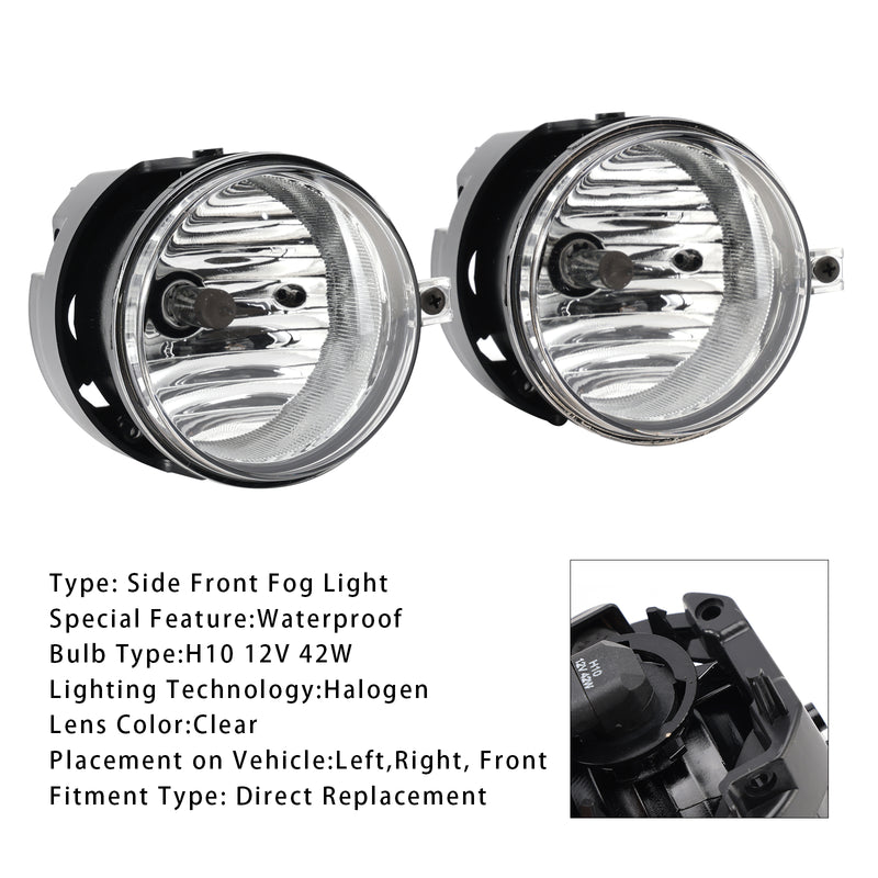 Pair Fog Lights For Dodge Chrysler Caliber Jeep Compass 4805857AA