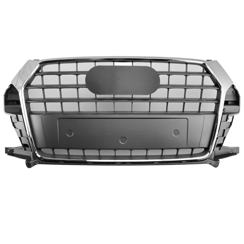 Chrome Front Bumper Grill Grille 8U0853653M Fit Audi Q3 8U 2016-2018 Facelift