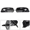 Front Bumper Fog Light Grill Grille Fit Audi Q5 S-Line SQ5 2013-2017 Black