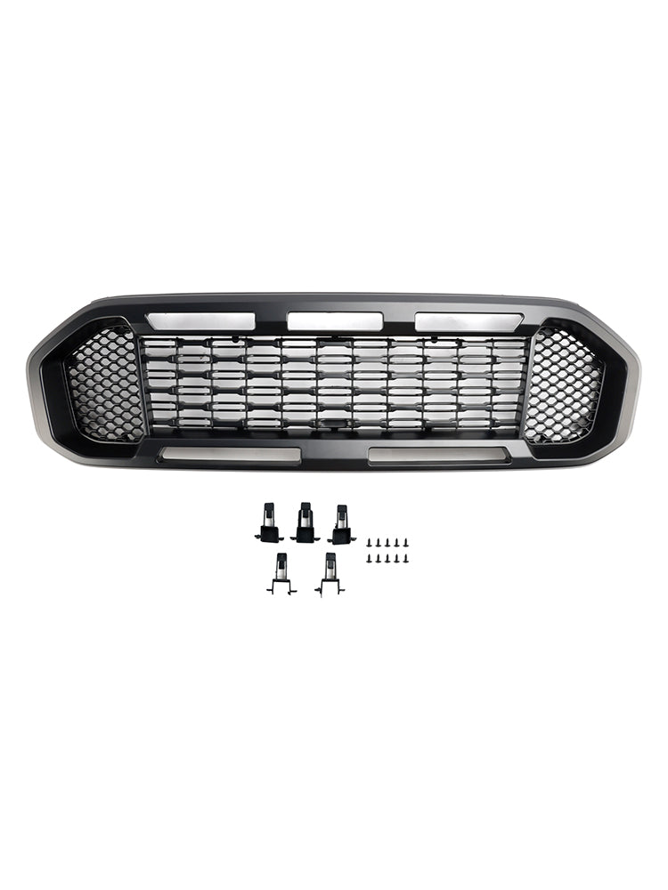 Black Front Bumper Grill Grille Fit Ford Ranger T8 2019-2023