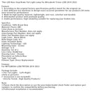 Pair LED Rear Stop Brake Tail Light Lamp For Mitsubishi Triton L200 2019-2023