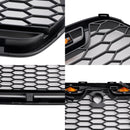 Matt Black Front Bumper Grill Grille Fit Ford Transit MK8 2015-2018 Raptor w/LED