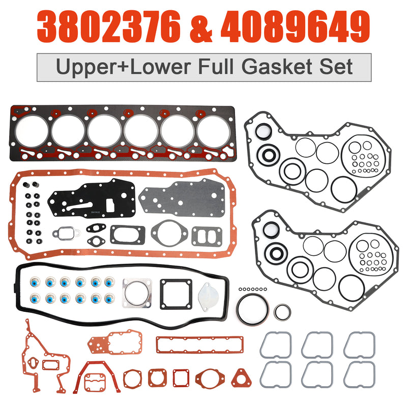 Complete Upper Lower Head Gasket Set for Cummins Dodge Ram 2500 3500 5.9 12V