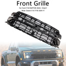 Black Front Bumper Grille Grill Fit Ford F150 RAPTOR 2024+ Only