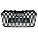 RS7 Style Honeycomb Front Bumper Grille Grill Fit Audi A7 C7 S7 2016-2018 Black