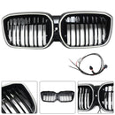 Double Slat Black Front Kidney Grill Grille Fit BMW IX3 G08 LCI 2022-2024
