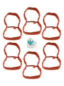 6PCS Intake Manifold Gasket 1167807480 Fit BMW E90-93 F10 F11 F07 X5 X6 N57