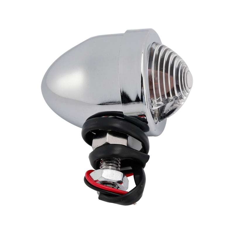 #D19 Motorcycle Spotlight Headlight Fog Beam Chrome Fit For Motorcycle Scooter