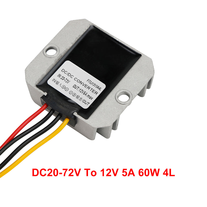 5A Waterproof DC/DC Converter Power Supply Regulator 20-72V Step Down To 12V