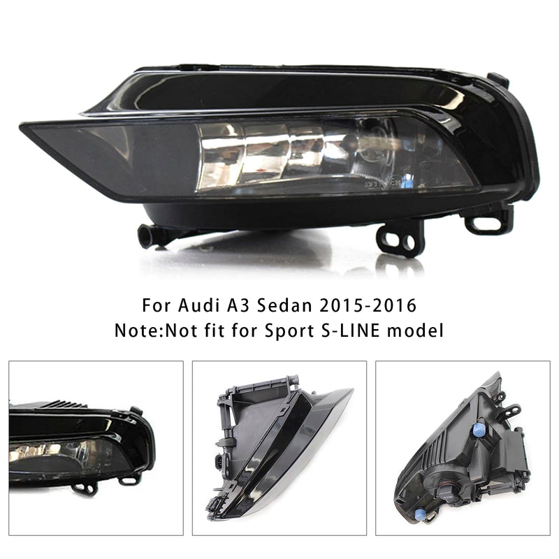 1 Pcs Front Left Fog Light Lamps With Bulbs For Audi A3 Saloon 8V0941699B 2015-2016