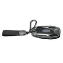 Aluminum Alloy TPU Black Car Key Case Cover With Buckle For Ford