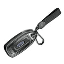 Aluminum Alloy TPU Black Car Key Case Cover With Buckle For Ford