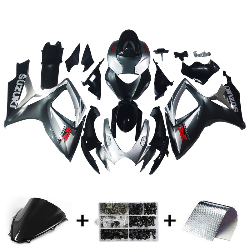 Amotopart Suzuki GSXR 600/750 2006-2007 K6 Fairing Kit Bodywork Plastic ABS