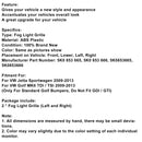 2PCS Fog Light Cover Grille Grill 5K0853666 Fit VW MK6 Golf Jetta 2009-2013