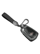 Aluminum Alloy TPU Black Car Key Case Cover With Buckle For Cadillac