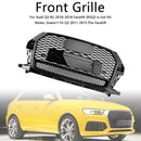 RSQ3 Style Front Honeycomb Grill Grille Fit Audi Q3 2016-2018 Gloss Black