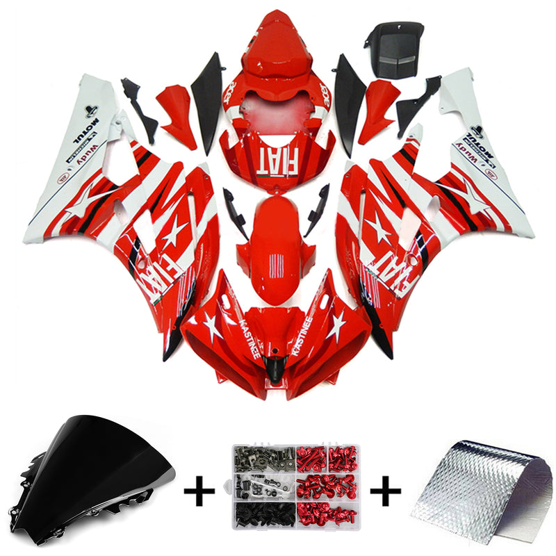 Amotopart Yamaha YZF 600 R6 2006-2007 Fairing Kit Bodywork Plastic ABS